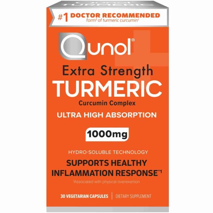 Qunol Turmeric Curcumin Capsules, 1000mg Extra Strength Supplement, Patented Hydro-Soluble Technology, Alternative to Turmeric | Choice Wholesales