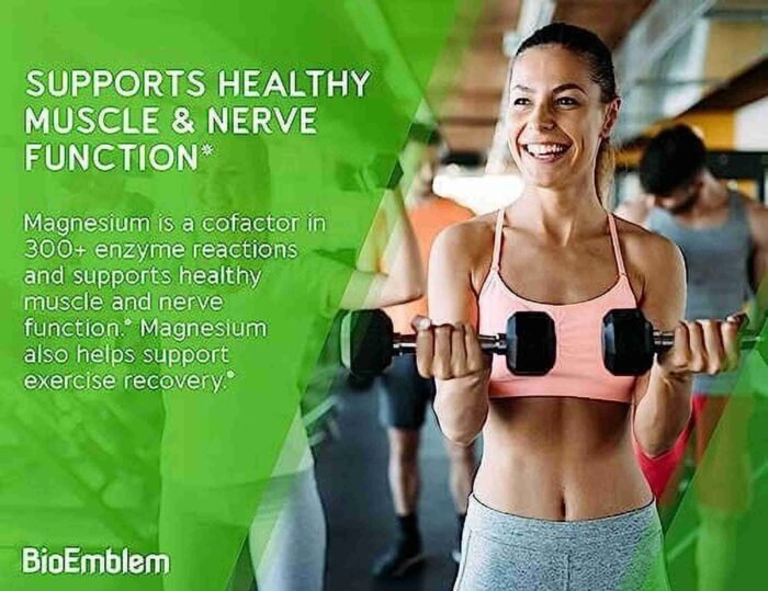 BioEmblem Triple Magnesium Complex | 300mg of Magnesium Glycinate, Malate, Citrate for Muscles, Nerves, Energy | High Absorption | Choice Wholesales