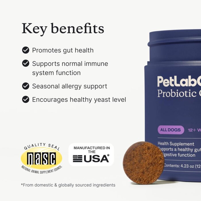 PetLab Co. Probiotics for Dogs – Daily Soft Chews for Digestive & Allergy Support (30‑Count) | Choice Wholesales